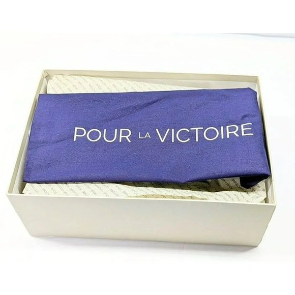 Pour La Victoire Women's Korrine Leather Heel Mules Champagne Size 8.5 MSRP $245 - Picture 9 of 10